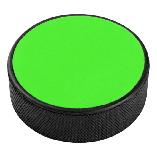 Neon Groene Stevige Kleur | Klassiek Hockey Puck (3/4)