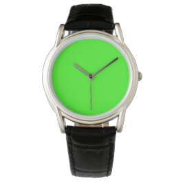 Neon Groene Stevige Kleur | Klassiek Horloge