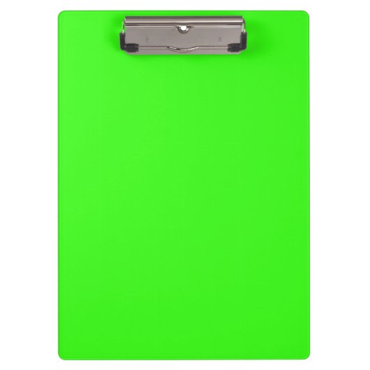 Neon Groene Stevige Kleur | Klassiek Klembord (Voorkant)