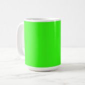 Neon Groene Stevige Kleur | Klassiek Koffiemok (Voorkant links)