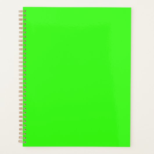 Neon Groene Stevige Kleur | Klassiek Planner (Voorkant)
