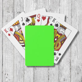 Neon Groene Stevige Kleur | Klassiek Pokerkaarten