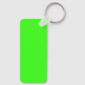 Neon Groene Stevige Kleur | Klassiek Sleutelhanger (Achterkant)