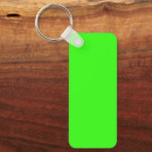Neon Groene Stevige Kleur | Klassiek Sleutelhanger (Voorkant)