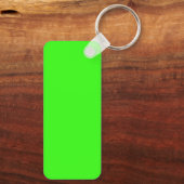 Neon Groene Stevige Kleur | Klassiek Sleutelhanger (Achterkant)