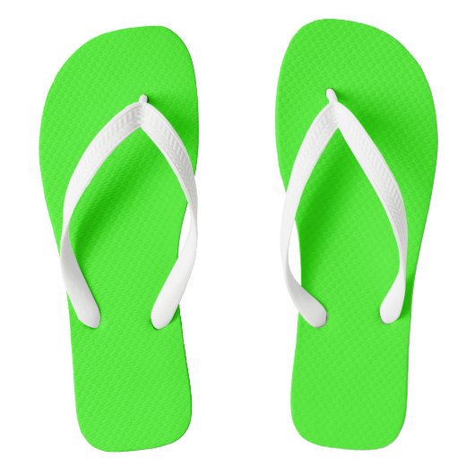 Neon Groene Stevige Kleur | Klassiek Teenslippers (Voetbed)
