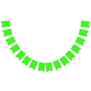 Neon Groene Stevige Kleur   Klassiek Vlaggetjes