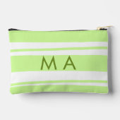 Neon groene strepen Griekse patroon letter monogra Etui (Achterkant)