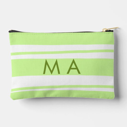 Neon groene strepen Griekse patroon letter monogra Etui (Achterkant)