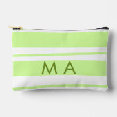 Neon groene strepen Griekse patroon letter monogra Etui (Voorkant)