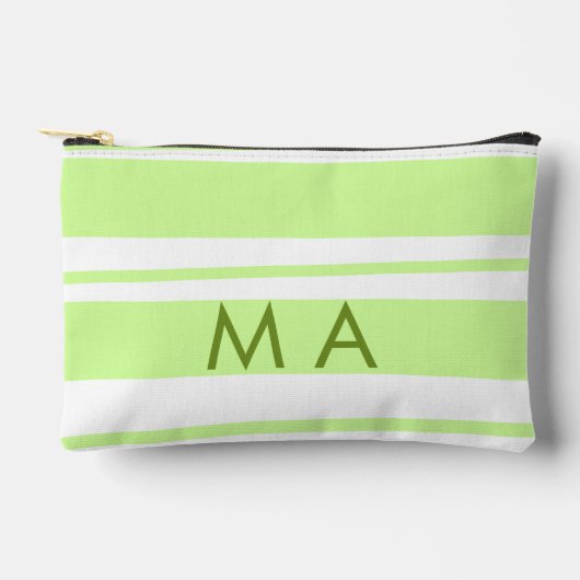 Neon groene strepen Griekse patroon letter monogra Etui (Voorkant)