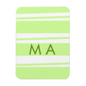 Neon groene strepen Griekse patroon letter monogra Magneet (Verticaal)