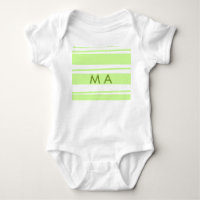 Neon groene strepen Griekse patroon letter monogra