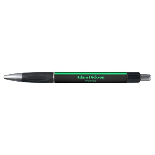 Neon groene strepen zwart pen (Voorkant)