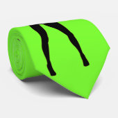 Neon Groene Stropdas met Saxo Vrouw - Kies Kleur (Opgerold)