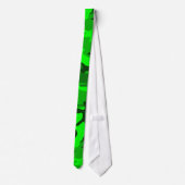 Neon groene tot donkergroene camouflage stropdas (Achterkant)