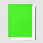 Neon groene vellum overlay vel – Aanpasbaar Uitnodigingen (Offset)