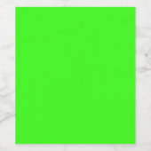 Neon groene wijnfleslabel – Aanpasbaar Wijn Etiket (Enkel label)