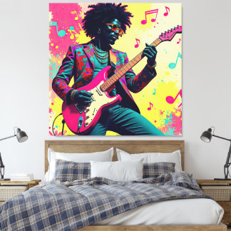 Neon Groove Collective – Psykedelisk Konst & Musik Canvas Afdruk