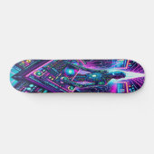 "Neon Groove: Cyber DJ Persoonlijk Skateboard (Horizontaal)