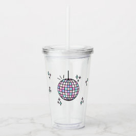 Neon Groovy Disco Ball Acryl Drinkbeker