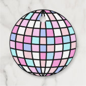 Neon Groovy Disco Ball Bedankjes Labels (Voorkant)