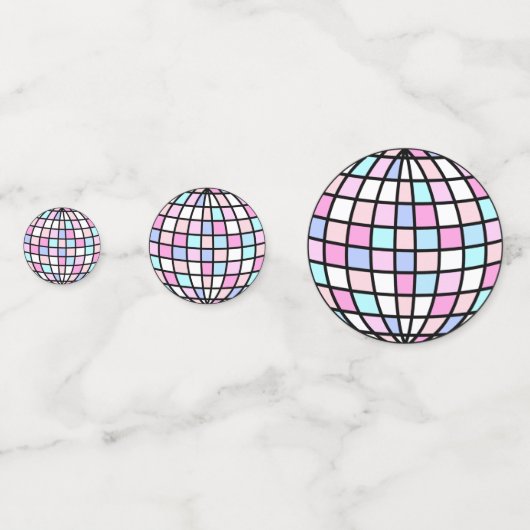 Neon Groovy Disco Ball Confetti (Achterkanten)