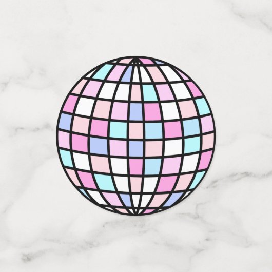 Neon Groovy Disco Ball Confetti (Kleine voorkant)