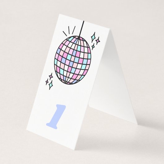 Neon Groovy Disco Ball Kaart (Achterkant)