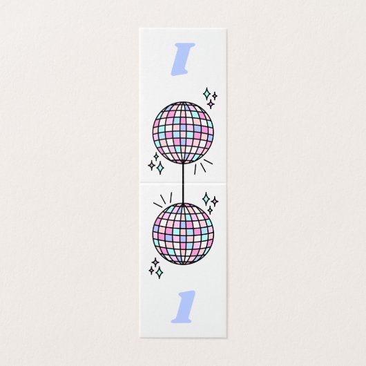 Neon Groovy Disco Ball Kaart (Buitenkant ongevouwen)