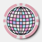 Neon Groovy Disco Ball Poker Chips (Voorkant)