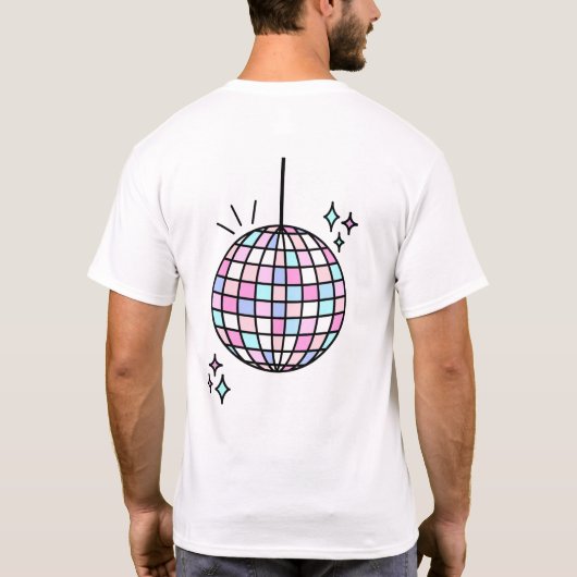Neon Groovy Disco Ball T-shirt (Achterkant)
