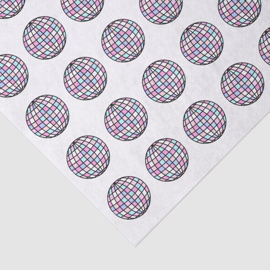 Neon Groovy Disco Ball Tissuepapier (Detail)