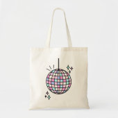 Neon Groovy Disco Ball Tote Bag (Voorkant)