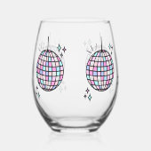 Neon Groovy Disco Ball Wijnglas Zonder Voet (Rechts)