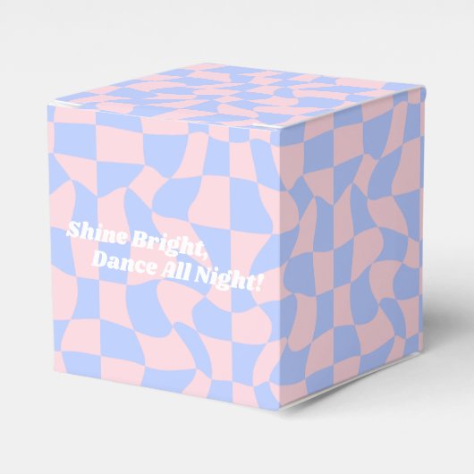 Neon Groovy Disco Bedankdoosjes (Voorkant Zijde)