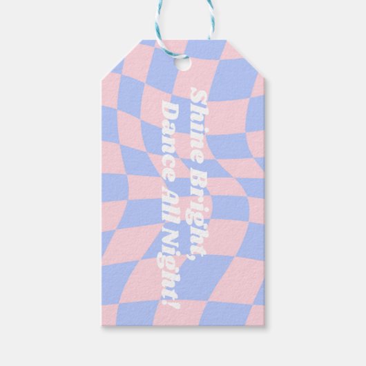 Neon Groovy Disco Cadeaulabel (Voorkant)