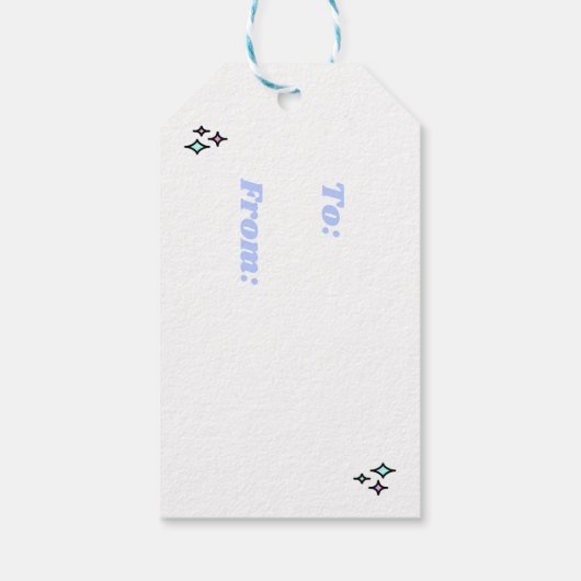 Neon Groovy Disco Cadeaulabel (Achterkant)