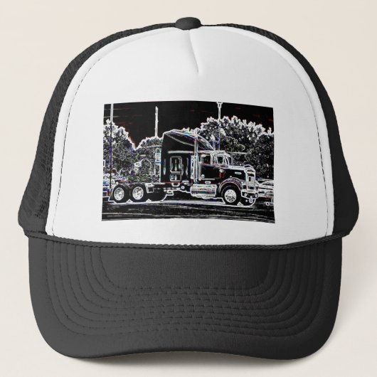 Neon grote vrachtwagen trucker pet (Voorkant)