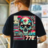 Neon Grunge Skull T-shirt