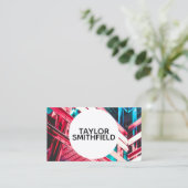 neon grunge visitekaartje (Staand voorkant)