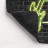 Neon guitar-bord op baksteen muismat (Hoek)