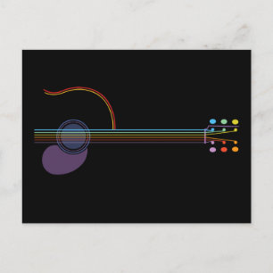 Neon Guitar Briefkaart