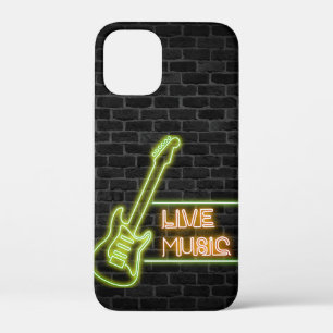 Neon guitar op baksteen Case-Mate iPhone case