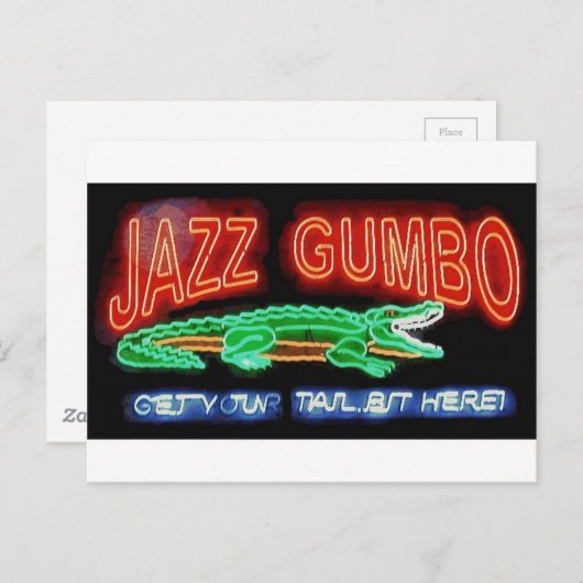 Neon Gumbo Briefkaart (Voorkant / Achterkant)