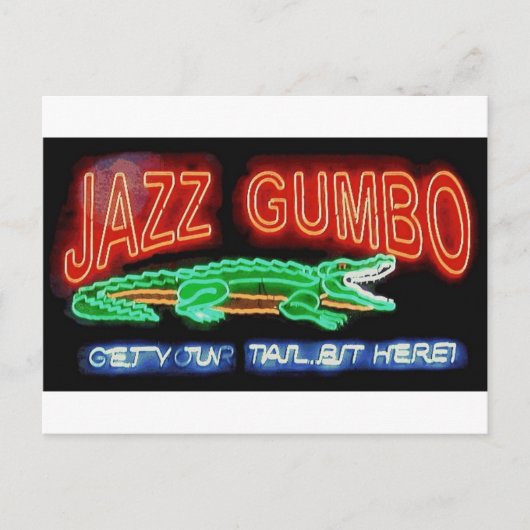 Neon Gumbo Briefkaart (Voorkant)