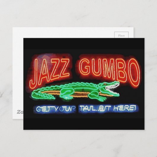 Neon Gumbo Briefkaart (Voorkant / Achterkant)