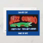Neon Gumbo, voeg tekst toe aan een persoonlijk per Briefkaart (Voorkant / Achterkant)