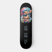 *~* Neon Haar Regenboog Troll AP89 Initiaal Persoonlijk Skateboard (Voorkant)