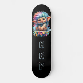 *~* Neon Haar Regenboog Troll AP89 Initiaal Persoonlijk Skateboard